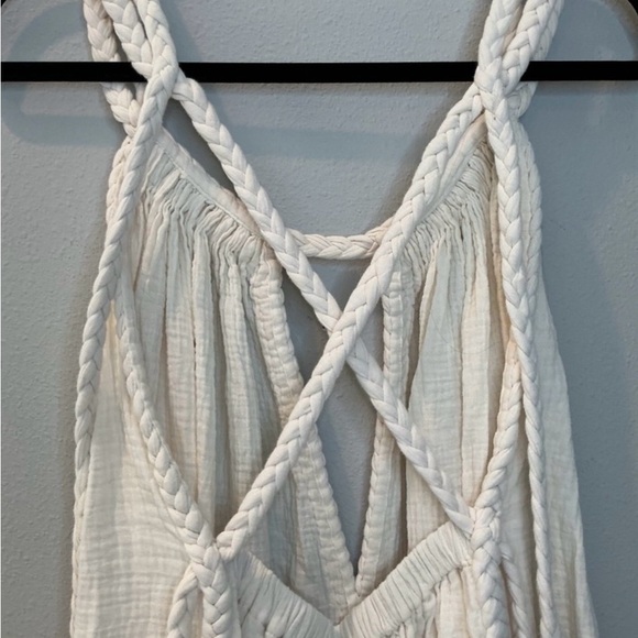 Aya Sacred Wear Off-White Simple Organic Cotton Boho Wedding Maxi Dress XS-L - Picture 12 of 13